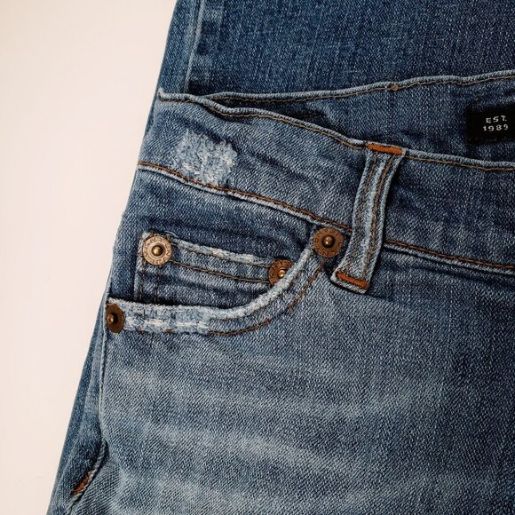 DKNY Downtown Brooklyn Bootcut Ripped Jeans 3 - Picture 8 of 11